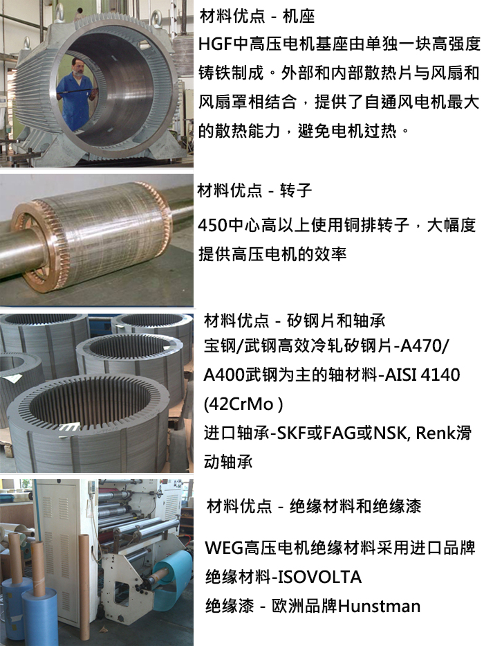 WEG高壓電機(jī)材料優(yōu)點(diǎn)